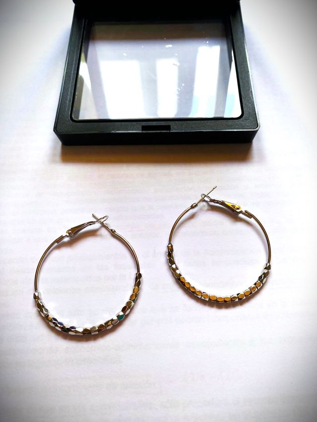 Pendientes de argolla plateados