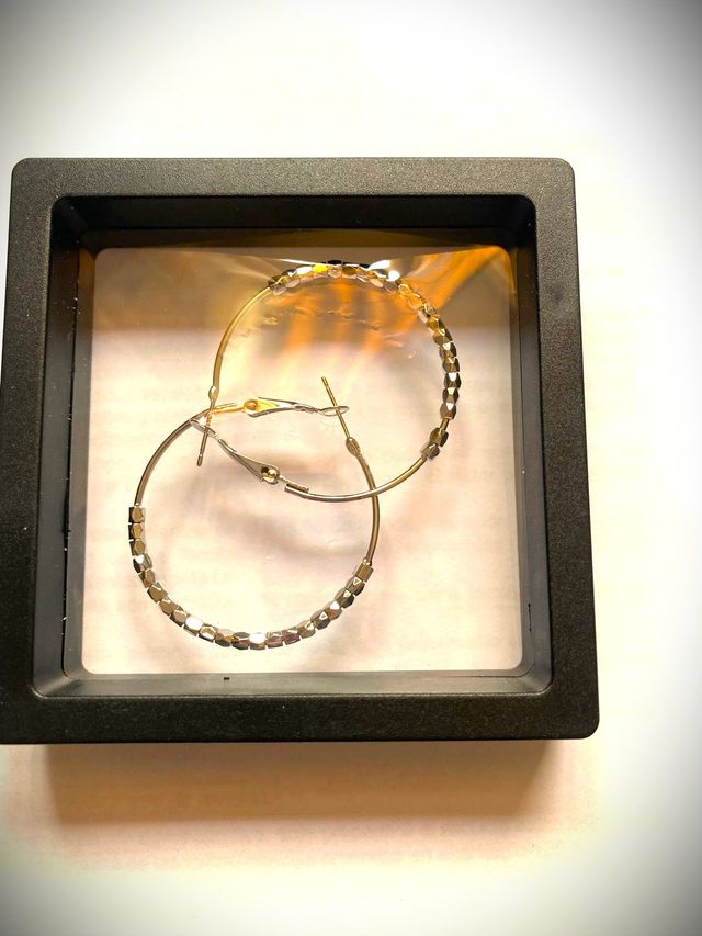 Pendientes de argolla plateados