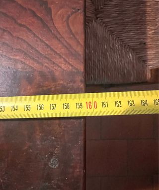 Mesa rústica para cocina más seis sillas