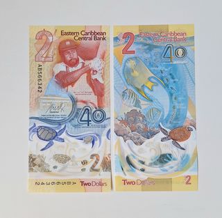 Billete de Caribe Oriental sin circular