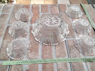 Set 7 articoli cristallo epoca 