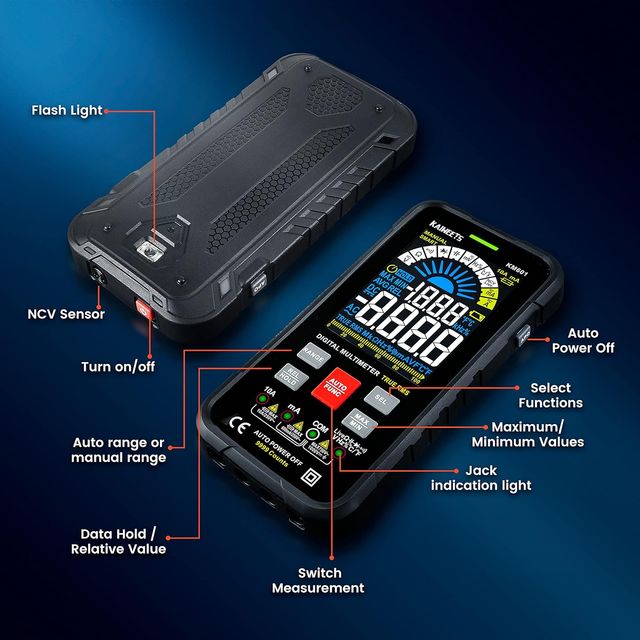 Multímetro digital, Tester medidor.-