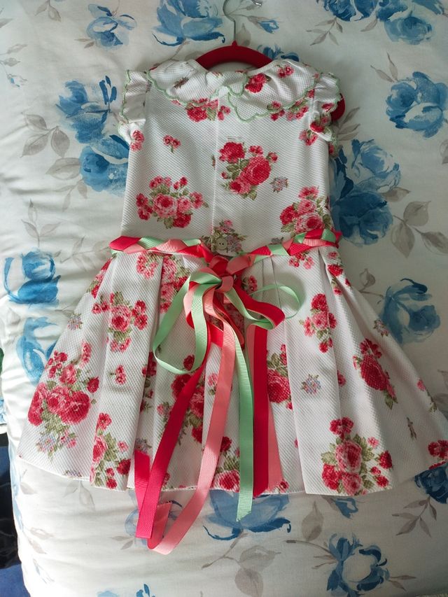 Vestido fiesta niña de piqué