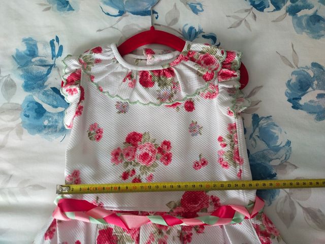 Vestido fiesta niña de piqué