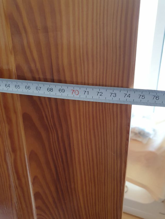 Puerta madera maciza 75x200 cm. Nueva.