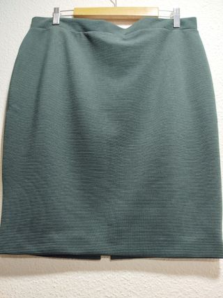 Falda tubo verde oscuro 