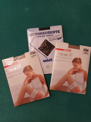 3 paia di collant autoreggenti