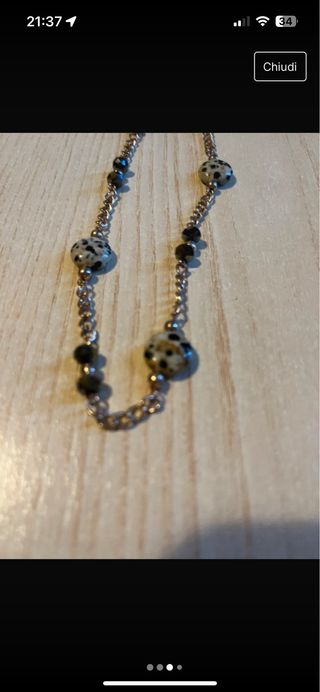 Set orecchini e collana vetro