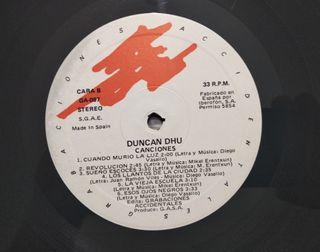DUNCAN DHU (Canciones) - Vinilo