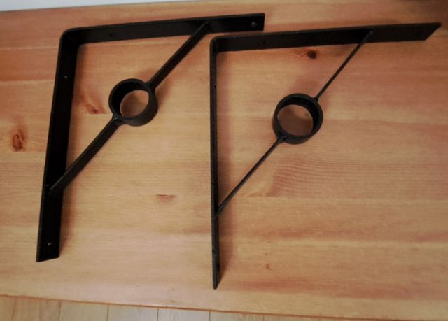 2 Soportes de metal para estantería