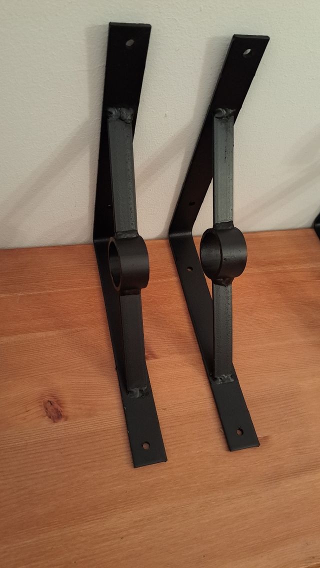 2 Soportes de metal para estantería