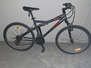 Bicicleta de montaña Rockrider Gris y Roja