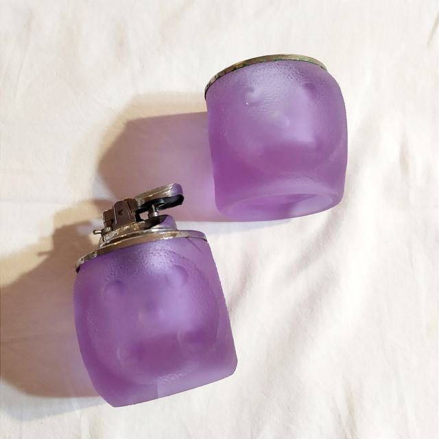 Set da fumo vintage viola