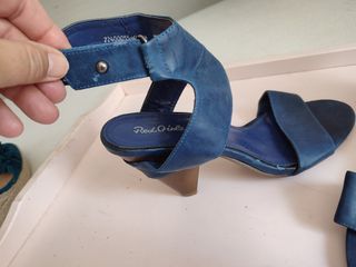 Sandalias Piel Azul