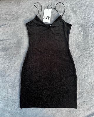 Vestido NUEVO Zara negro fiesta XS/S/M