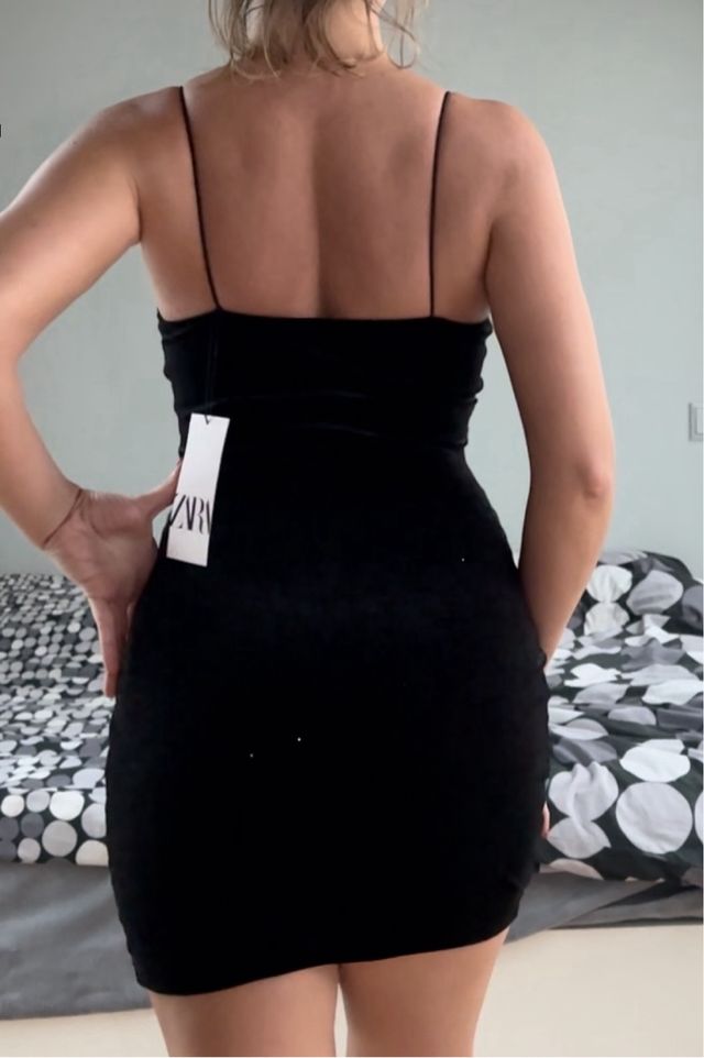 Vestido NUEVO Zara negro fiesta XS/S/M