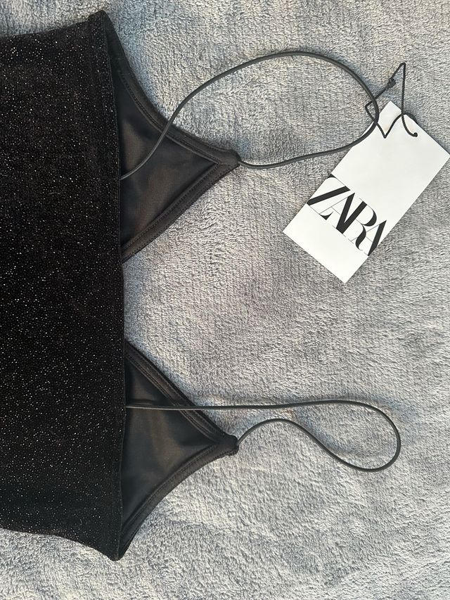 Vestido NUEVO Zara negro fiesta XS/S/M