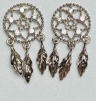 Pendientes de atrapasueños y plata de ley 925