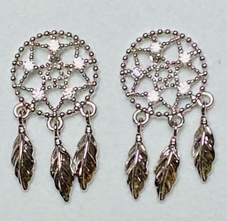 Pendientes de atrapasueños y plata de ley 925