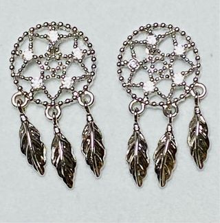 Pendientes de atrapasueños y plata de ley 925