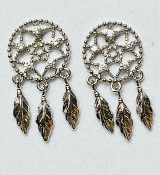 Pendientes de atrapasueños y plata de ley 925