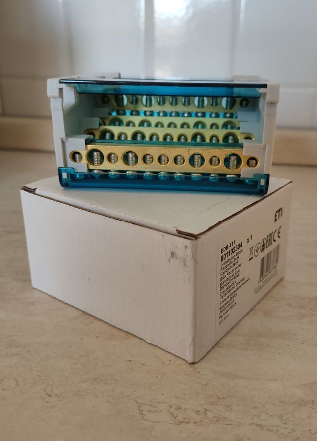 3 pz. Morsettiera/Distributore Block 125A