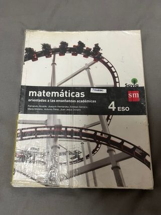 Libro matemáticas Savia 4 ESO