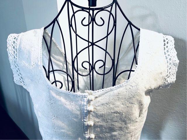 Corsetto bianco in pizzo taglia L