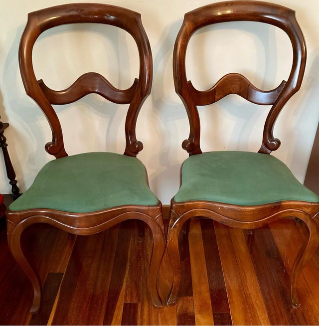 8 sillas de Artespaña (1982) color caoba