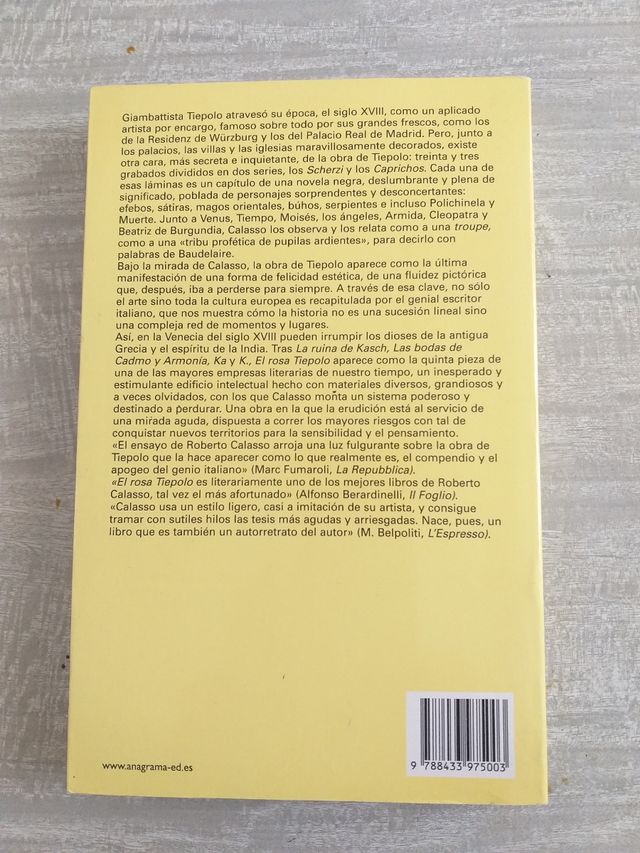 EL ROSA TIEPOLO.Roberto Calasso