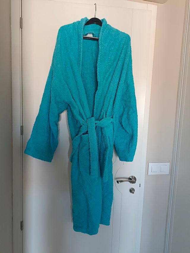 Albornoz mujer azul talla M