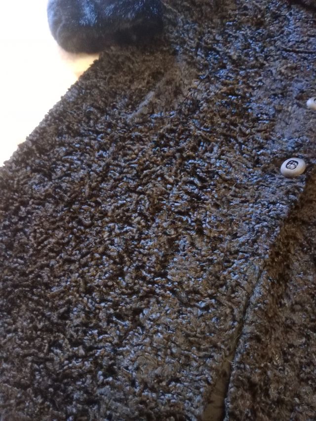 Abrigo de Astracán y pelo negro