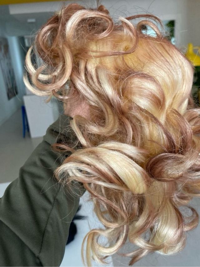 DIZFRAZ Años 80 PELUCA NEGRA RUBIA Hippie