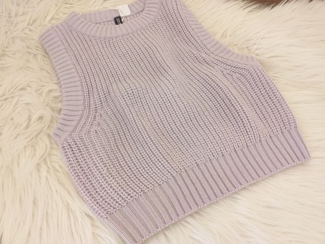 Gilet Maglione crop donna   Maglione smanicato