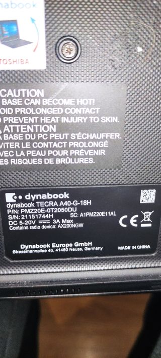 Portátil dynabook 40