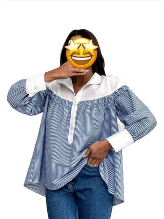 Camisa combinada, como nueva