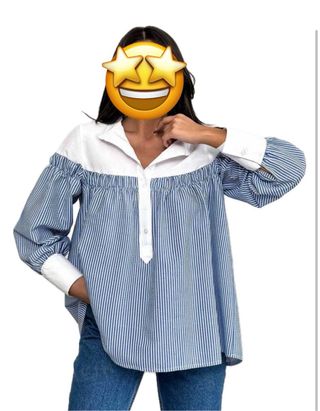Camisa combinada, como nueva