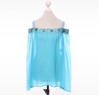 Top firmato donna seta elegante con stola