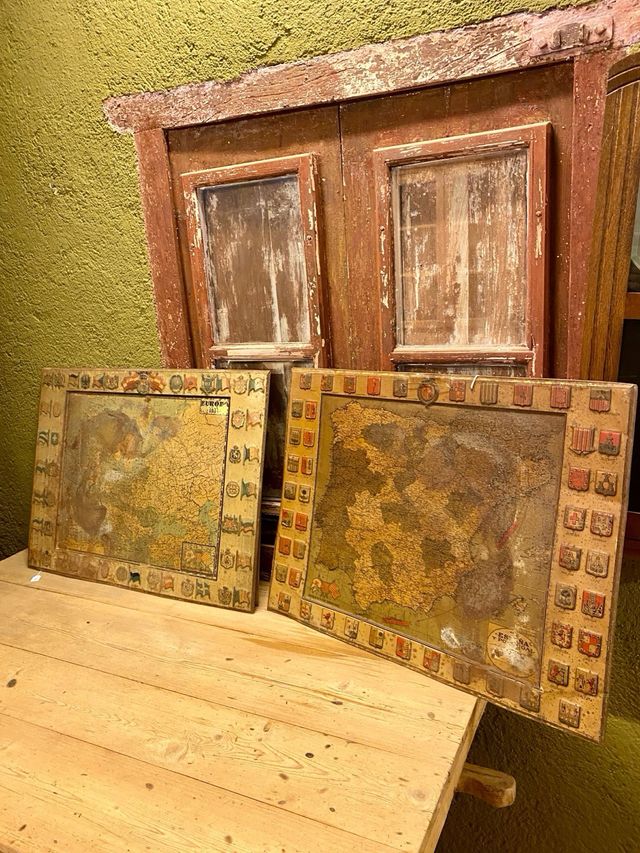 Pareja carteles de chapa publicidad. año 1931