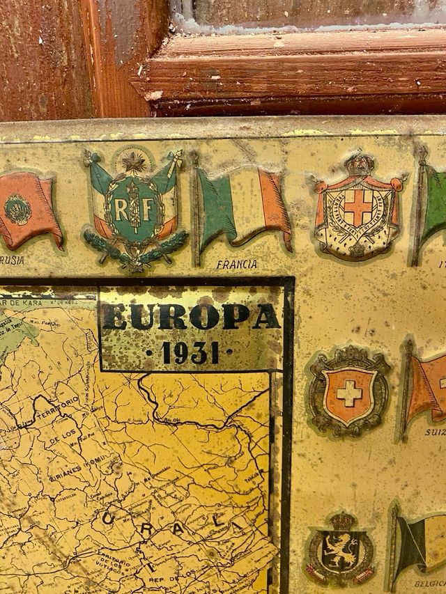 Pareja carteles de chapa publicidad. año 1931