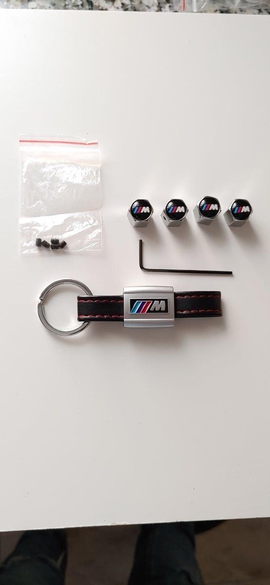 Pack M para Bmw, tapónes válvula y llavero 
