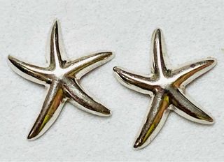 Pendientes estrellas de mar y plata de ley 925