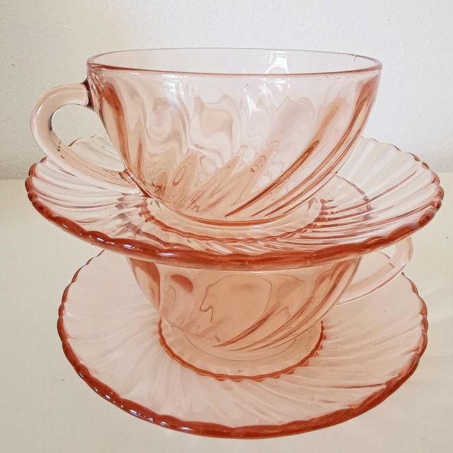 4 tazze te/cappuccino Rosaline Arcoroc