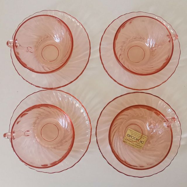 4 tazze te/cappuccino Rosaline Arcoroc