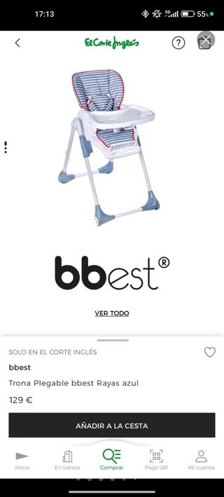 Trona Bbest plegable fácil de limpiar