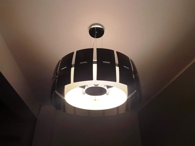 Lampadario d’arredo in plexiglass vetro cromature