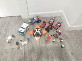 Lote de lego bomberos ambulancia