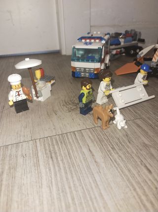 Lote de lego bomberos ambulancia