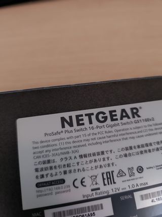 Netgear NUEVO GS116GE Switch 16 Puertos