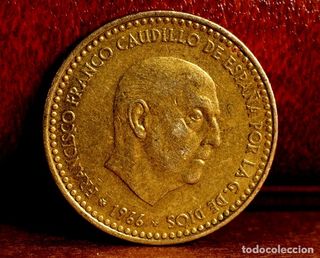 RARO ERROR EN EL ESCUDO DE PESETA  1966 *72 
